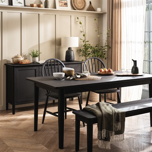 Berkeley Black Oak 6-10 Seater Extending Dining Table