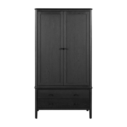 Berkeley Black Oak Double Wardrobe