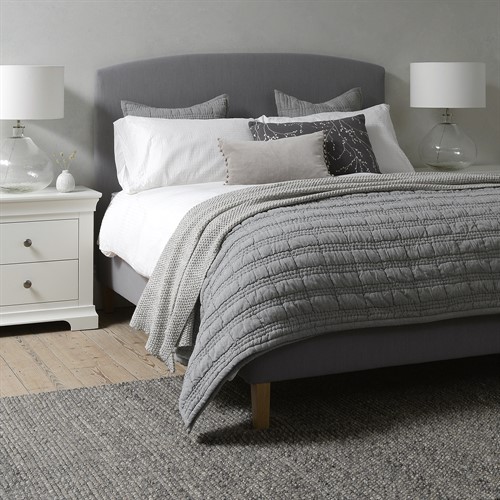 Cecily Restful Grey Kingsize Upholstered Bed