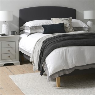 Cecily Charcoal Linen Kingsize Upholstered Bed