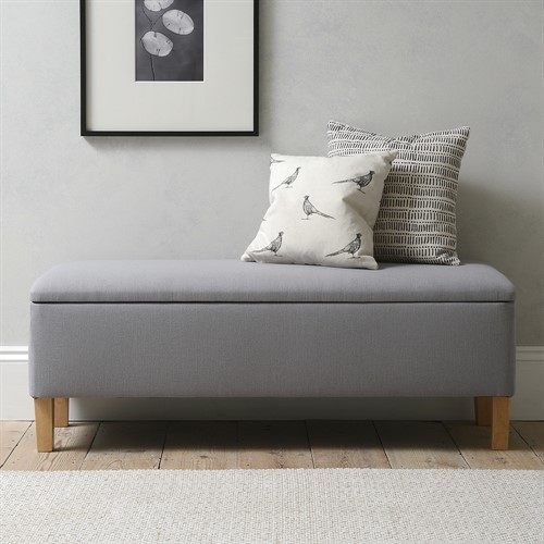 Cecily Upholstered Ottoman - Restful Grey