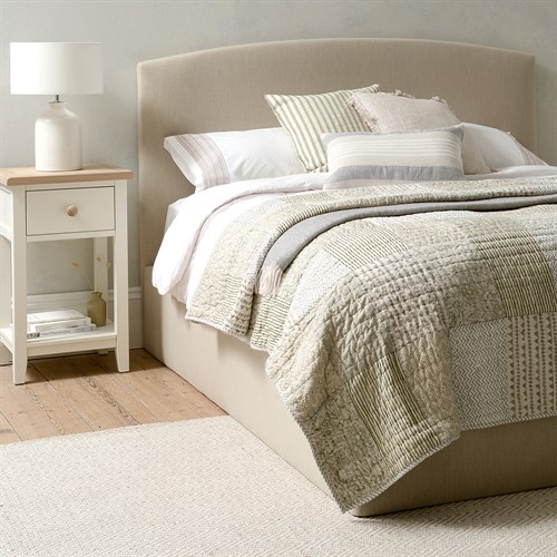 Cecily Double Ottoman Bed - Sand