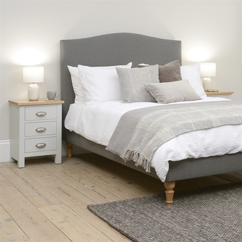 Witney Slate Tweed Super Kingsize Upholstered Bed