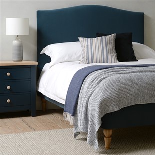 Witney Kingfisher Velvet Kingsize Upholstered Bed