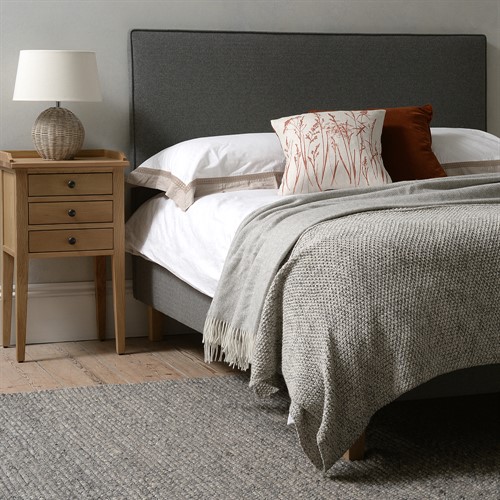 Churchill Slate Tweed Double Upholstered Bed
