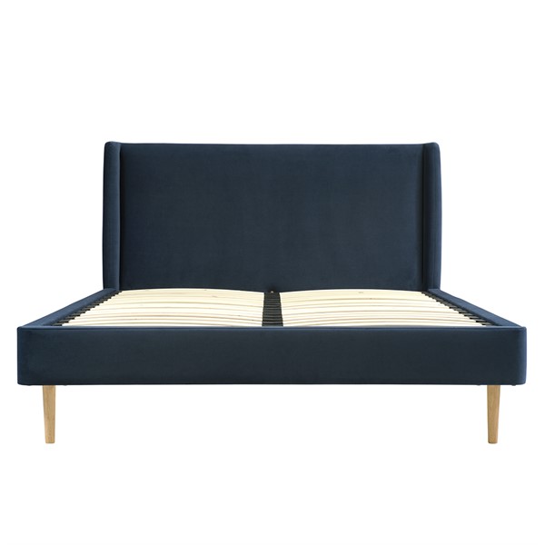 Prestbury Petrol Velvet Double Upholstered Bed The Cotswold Company