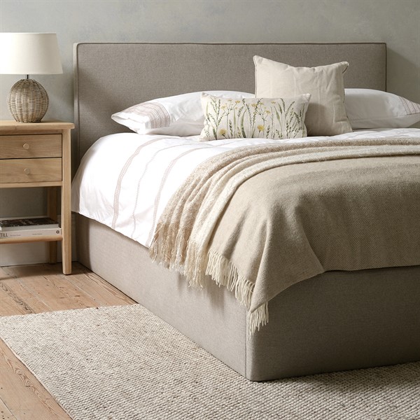 Churchill Kingsize Ottoman Bed - Natural Tweed - The Cotswold Company ...