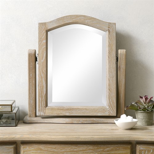 Camille Limewash Oak Dressing Table Mirror