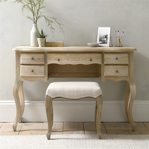 Camille Limewash Oak Dressing Table