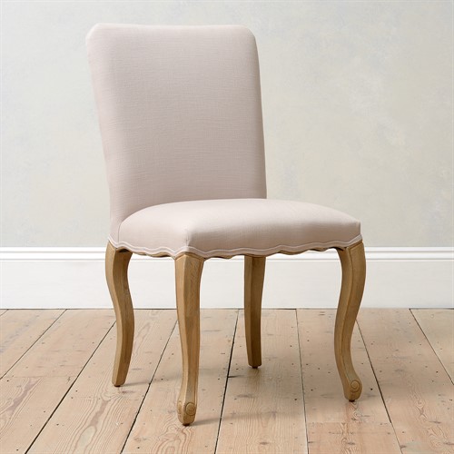 Camille Limewash Oak Stone Linen Dining Chair