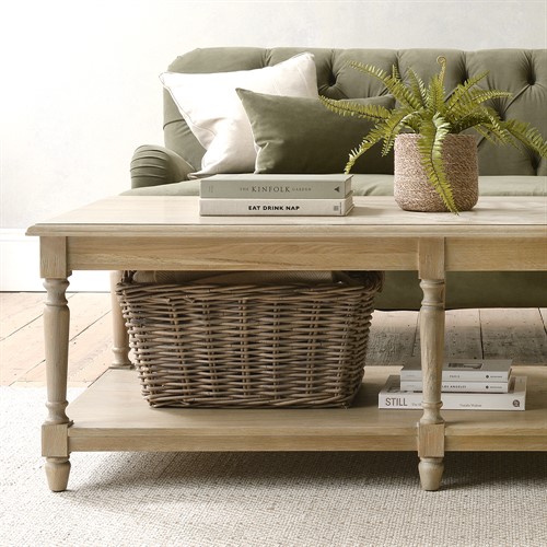 Camille Limewash Oak Large Coffee Table