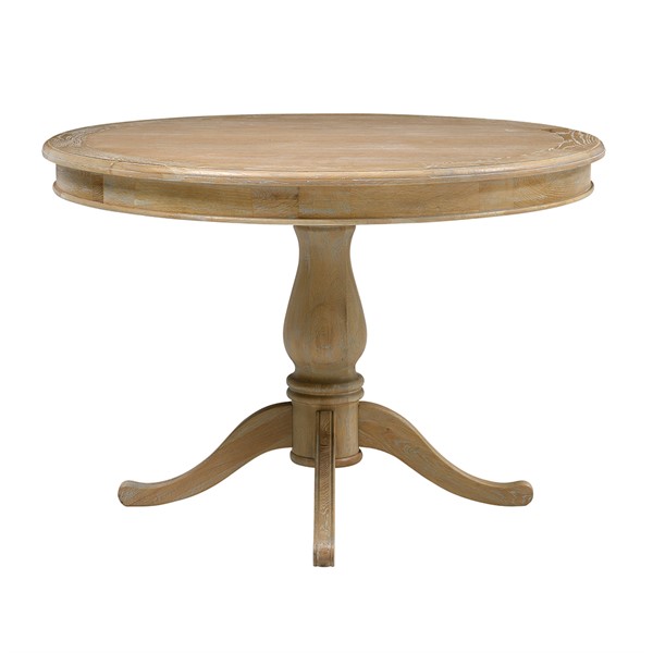 Camille Limewash Oak 4 Seater Round Dining Table - The Cotswold Company