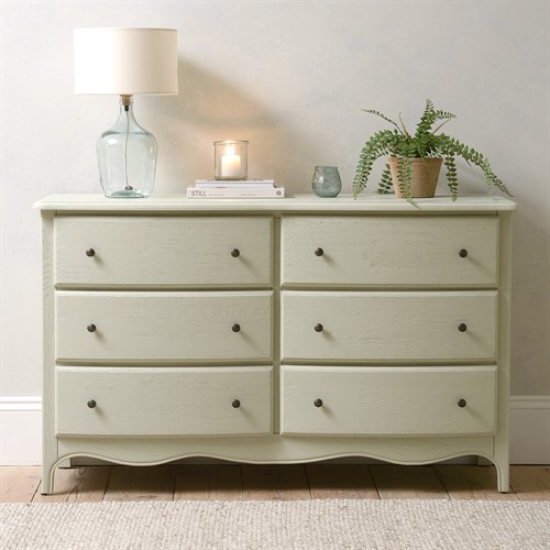 Camille French Grey 6 Drawer Chest