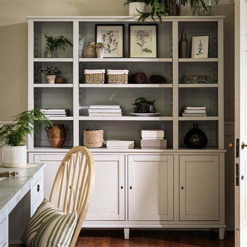 Charlbury Mineral Grey Grand Bookcase