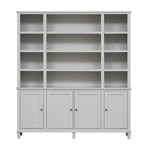 Charlbury Mineral Grey Grand Bookcase