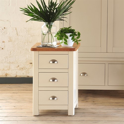Lundy Stone 3 Drawer Bedside