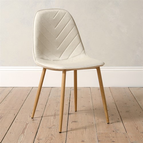 Modern Upholstered Dining Chair - Cream