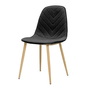 Modern Upholstered Dining Chair - Charcoal Grey