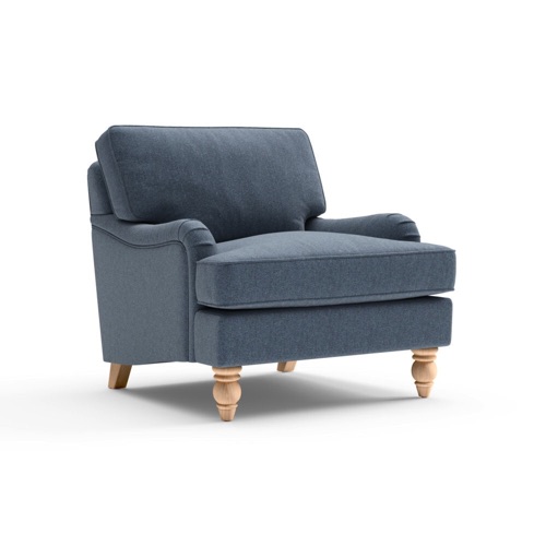 Morris - Armchair - Indigo - Rustic Weave