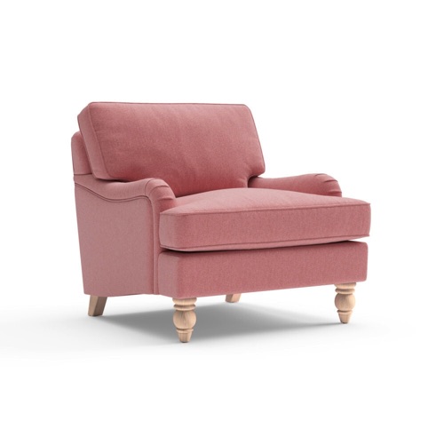 Morris - Armchair - Blush marl - Rustic Weave