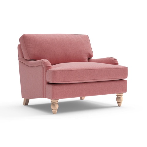 Morris - Love Seat - Blush marl - Rustic Weave