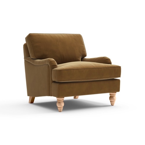 Morris - Armchair - Mustard - Matt Velvet