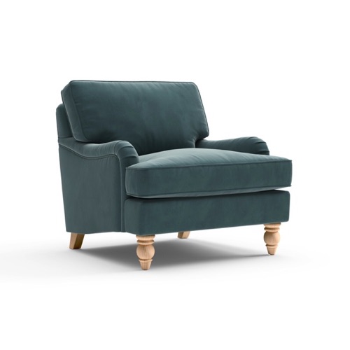 Morris - Armchair - Teal - Matt Velvet