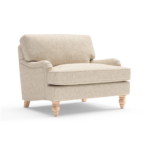 Morris - Love Seat - Natural  - Aquaclean Oxford