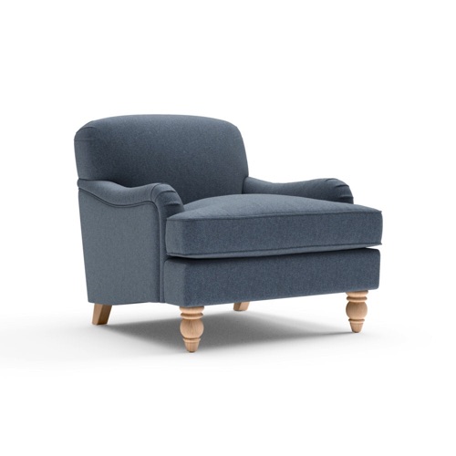 Ashbee - Armchair - Indigo - Rustic Weave