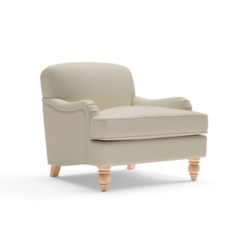 Ashbee - Armchair - Lily White - Easyclean Linen Mix