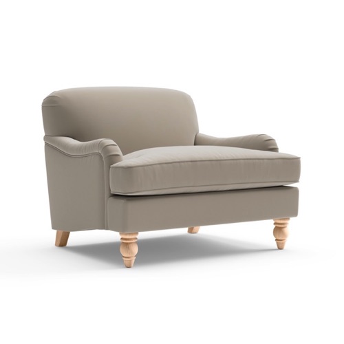 Ashbee - Love Seat - Weathered Pebble - Matt Velvet