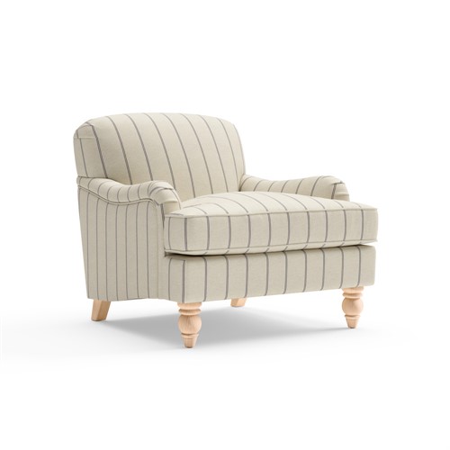 Ashbee - Armchair - Charcoal - Compton Stripe