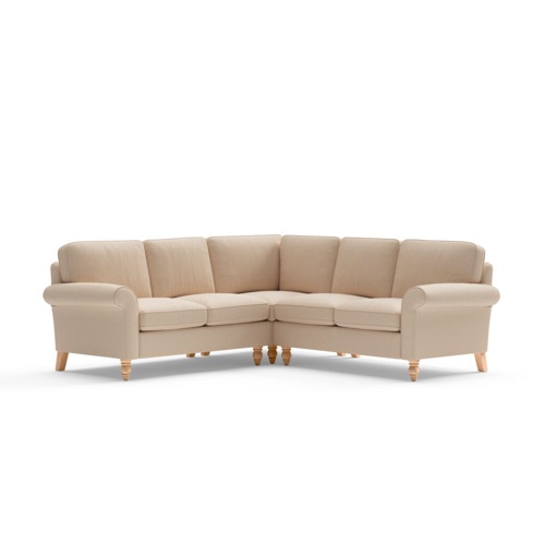 Hurley - Corner Sofa - Stone - Chunky Cotton