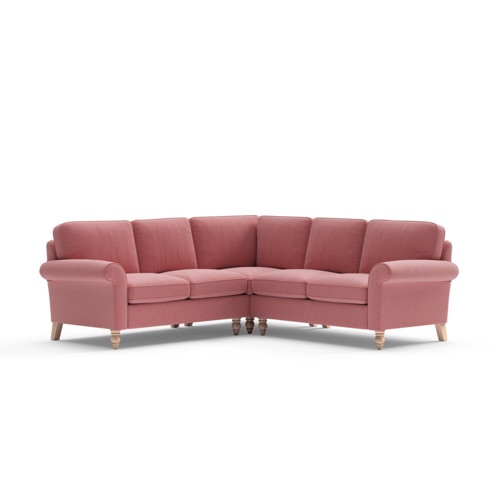 Hurley - Corner Sofa - Blush Marl- Rustic Weave