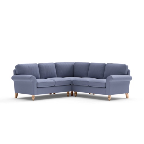 Hurley - Corner Sofa - Mid Blue - Aquaclean Mystic