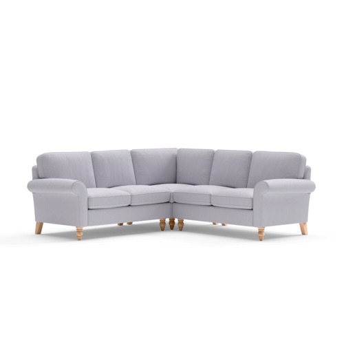 Hurley - Corner Sofa - Silver - Aquaclean Mystic