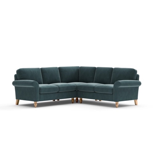 Hurley - Corner Sofa - Teal - Matt Velvet