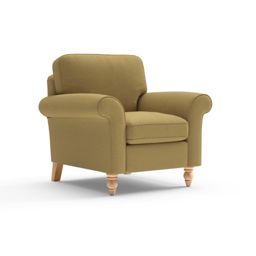 Hurley - Armchair - Mustard - Easyclean Linen Mix