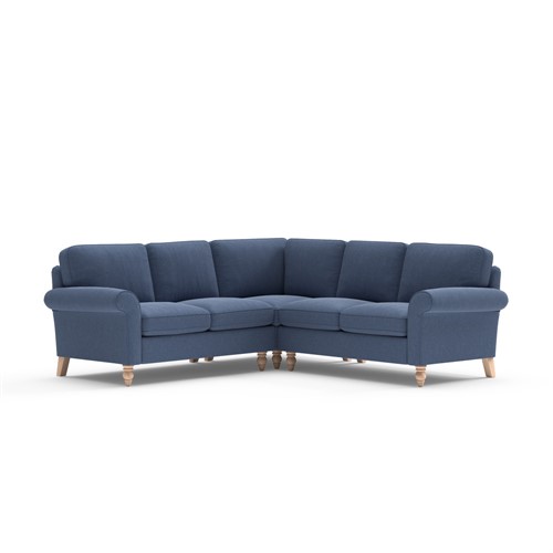 Hurley - Corner Sofa - Dark Blue  - Chunky Cotton