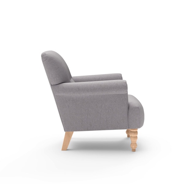 Harriet Armchair Mid grey Cotswold Weave The Cotswold Company