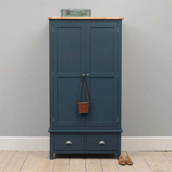 Westcote Inky Blue Double Wardrobe The Cotswold Company