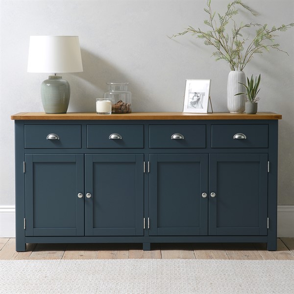 Westcote Inky Blue Extra Large Sideboard The Cotswold Company