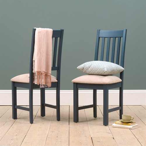 Westcote Inky Blue Slat Back Dining Chair