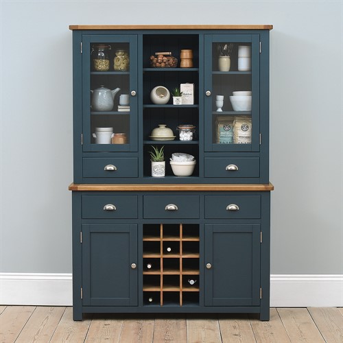 Westcote Inky Blue Dresser with Wine Rack