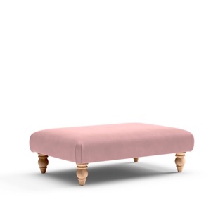 Clara - Foot stool - Blush - Simple Velvet