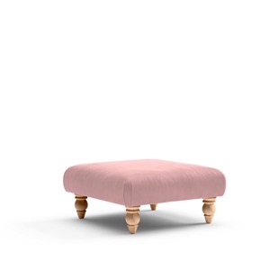 Clara - Small foot stool - Blush - Simple Velvet