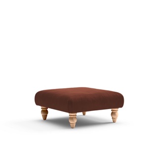 Clara - Small foot stool - Copper - Simple Velvet