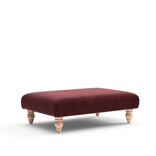 Clara - Foot stool - Dark Rosehip - Matt Velvet