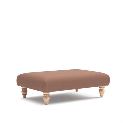 Clara - Foot stool - Dusky Blush - House Linen Mix