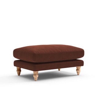 Emily - Foot stool - Copper - Simple Velvet